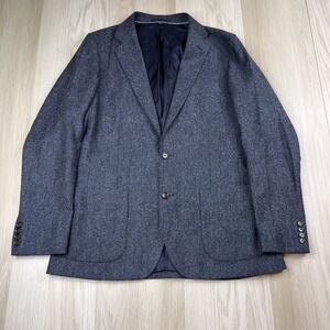 J.Crew Ludlow Slim-fit Unstructured Blazer in English Wool-Cotton Size 42L Blue